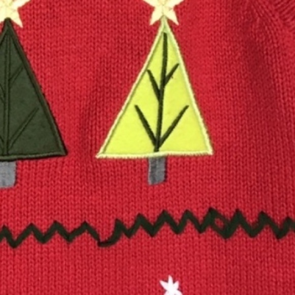 BECHAMEL Vest Christmas Holiday Appliqué Full Zip Ugly Sweater Party Size Medium - Picture 9 of 10